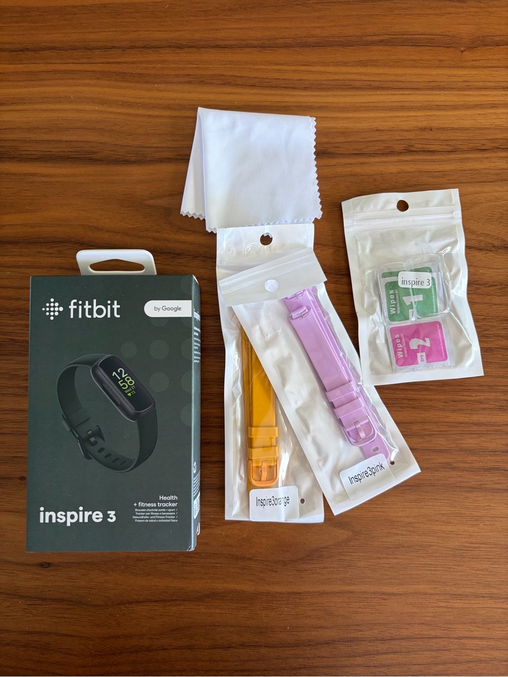 fitbit Inspire 3 Silicone Bands, covers, cleaning cloth and more